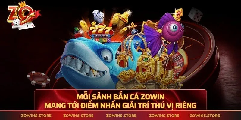 Mỗi sảnh bắn cá mang tới điểm nhấn giải trí thú vị riêng