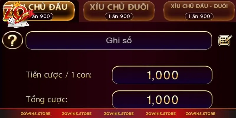 Xỉu chủ khó chốt nhưng tiền thắng lớn tới 1 ăn 900